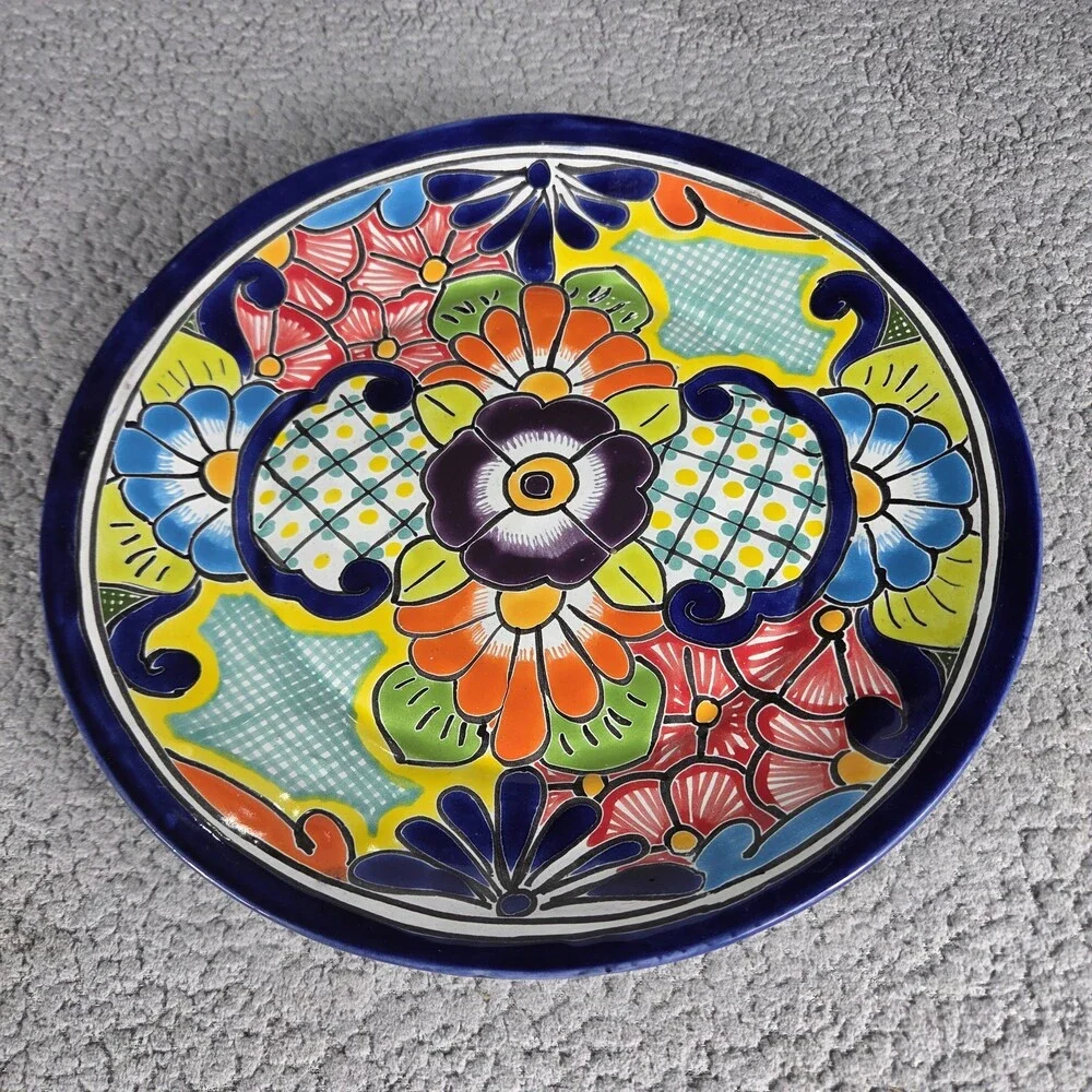 Talavera Plate Lead Free Mexican Art Pottery Hand Painted 11